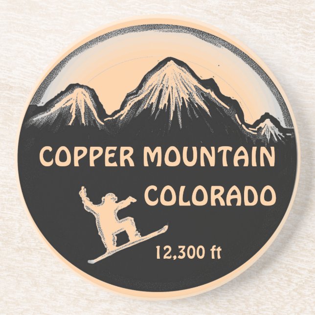 Copper Mountain Colorado Snowboard Art Untersetzer (Vorne)