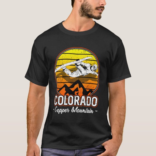 Copper Mountain Colorado Snowboarden T-Shirt (Vorderseite)