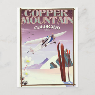 Copper Mountain Colorado Vintage Poster Postkarte