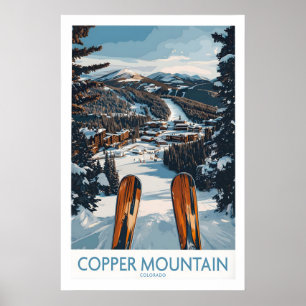 Copper Mountain Colorado Wandkunst Winter Skigebie Poster