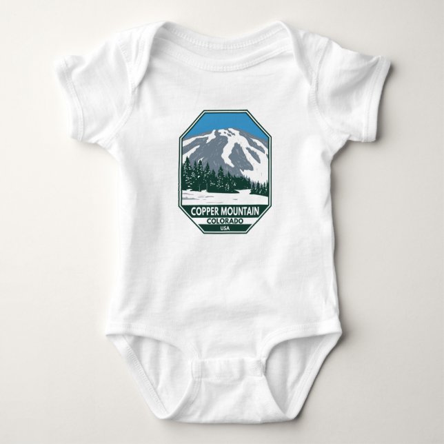 Copper Mountain Ski Area Colorado Baby Strampler (Vorderseite)