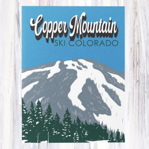 Copper Mountain Ski Area Colorado Vintag Postkarte