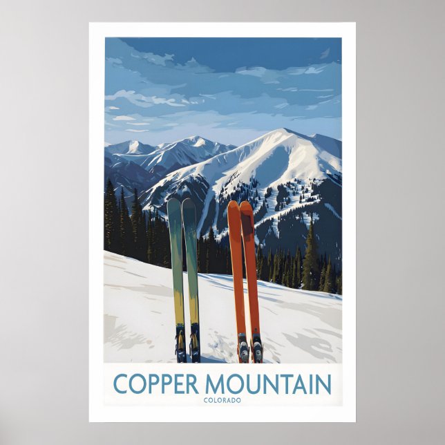 Copper Mountain Ski Wall Art Ski Print 1 Poster (Vorne)