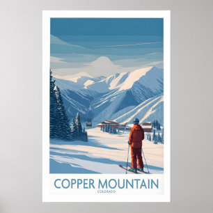 Copper Mountain Skigebiet Wandkunst Wintersport Poster