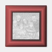 Copper Red Ombre Square Border Foto