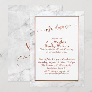 Copper Script Wir haben gepeitscht, White Marble C Einladung