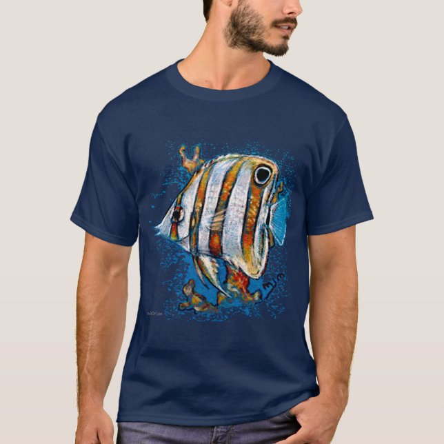 Copperband Schmetterlings-Fisch-T - Shirt (Vorderseite)
