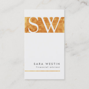 CopperTiles FinancialAdvisor Monogram BusinessCard Visitenkarte