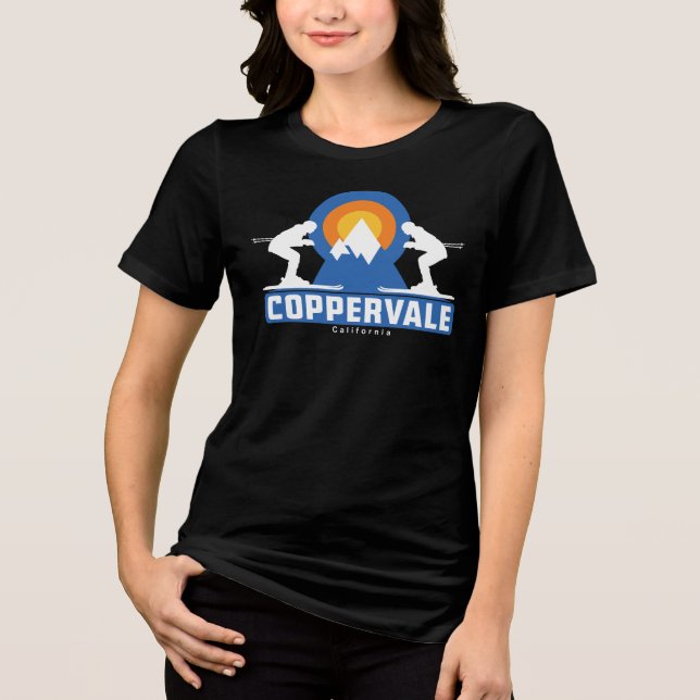 Coppervale Ski Sunset Retro T - Shirt (Vorderseite)