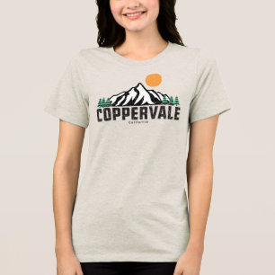 Coppervale Ski Sunset Retro T - Shirt