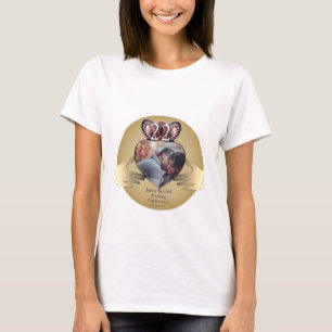 Coppery Claddaugh Foto zum 22. Hochzeitstag T-Shirt