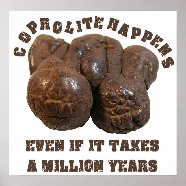 Coprolite Happens Dinosaur - Art Print Poster (Vorne)