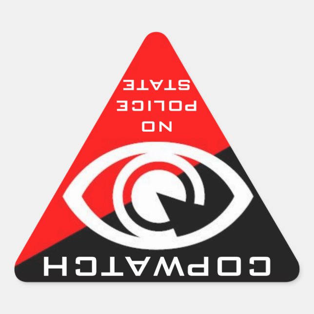 COPWATCH-Aufkleber Dreieckiger Aufkleber (Vorderseite)