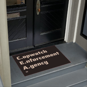 "COPWATCH ENERGY AGENCY" lustige Polizei Fußmatte