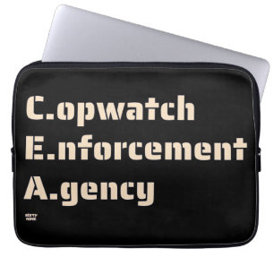 "COPWATCH ENERGY AGENCY" lustige Polizei Laptopschutzhülle