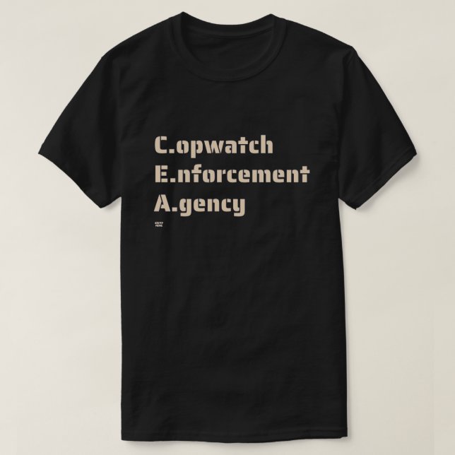 "COPWATCH ENERGY AGENCY" lustige Polizei T-Shirt (Design vorne)