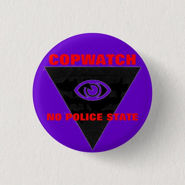 copwatch kein Polizei-Staatsknopf Button (Vorderseite)
