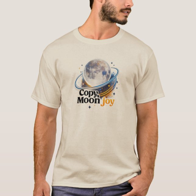 Copy Moon Joy Celestial Planet Graphic T-Shirt (Vorderseite)