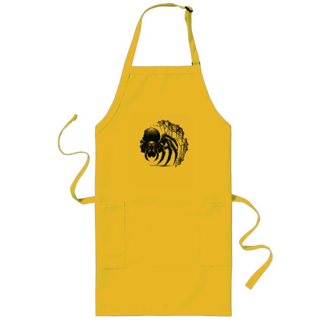Copy of Creepy Black Spider Gothic Design Lange Schürze (Vorne)