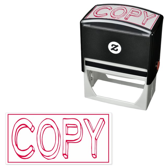 COPY Red Office Work Business Paper Permastempel (Beispiel)