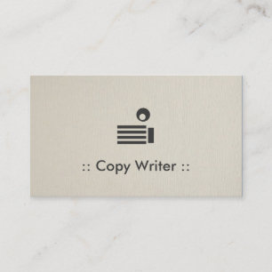 Copy Writer Simple Elegant Beruflich Visitenkarte
