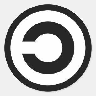 Copyleft - Informationen will frei Runder Aufkleber