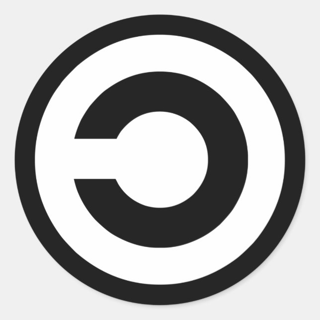 Copyleft - Informationen will frei Runder Aufkleber (Vorderseite)