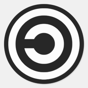 Copyleft - Informationen wollen, um frei zu sein Runder Aufkleber