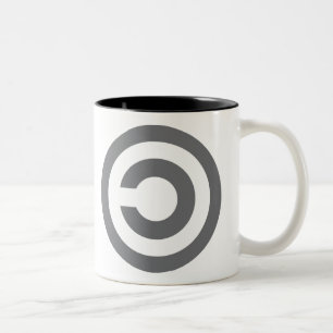 Copyleft - Informationen wollen, um frei zu sein Zweifarbige Tasse