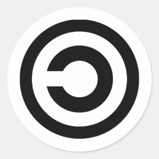 Copyleft Runder Aufkleber