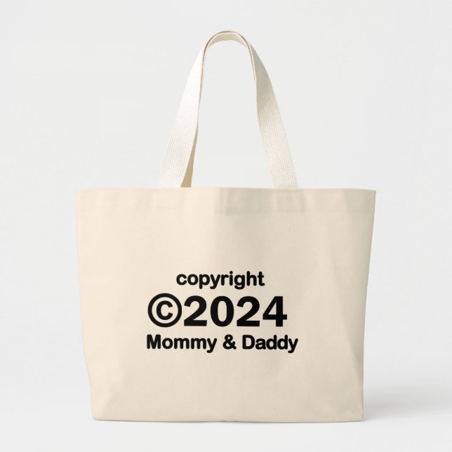 Copyright 2020 Mommy and Daddy Tote Bag Jumbo Stoffbeutel (Vorne)