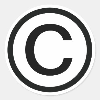 COPYRIGHT-Aufkleber © Runder Aufkleber