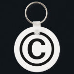 Copyright-Logo-Schlüsselanhänger (schwarz) Schlüsselanhänger<br><div class="desc">Standardrundlicher Schlüsselanhänger mit dem Copyright-Symbol. Personalisierbar.</div>