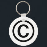 Copyright-Logo-Schlüsselanhänger (schwarz) Schlüsselanhänger<br><div class="desc">Standardrundlicher Schlüsselanhänger mit dem Copyright-Symbol. Personalisierbar.</div>