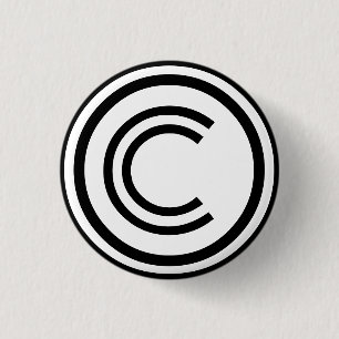 Copyright sign symbol button