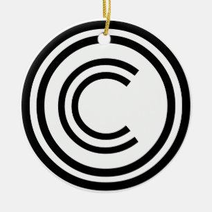 Copyright sign symbol keramik ornament