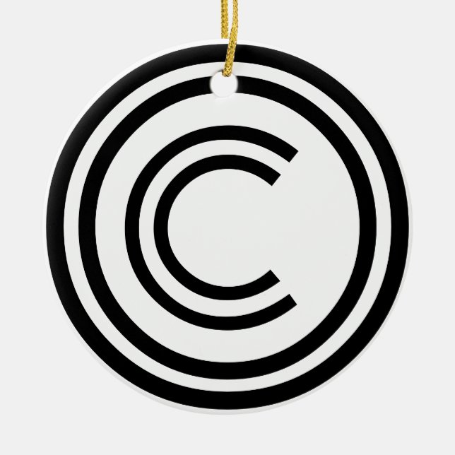 Copyright sign symbol keramik ornament (Vorne)