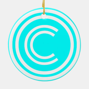 Copyright sign symbol keramik ornament