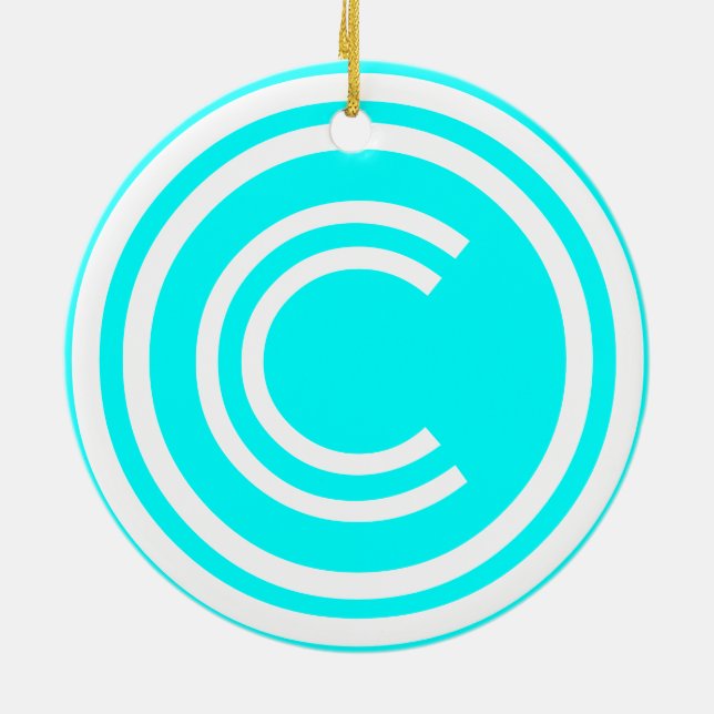 Copyright sign symbol keramik ornament (Hinten)