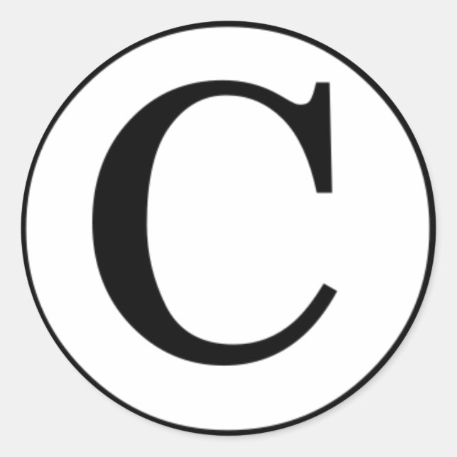 Copyright-Zeichen... Runder Aufkleber (Vorderseite)