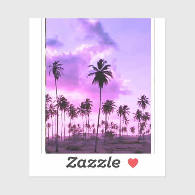 coqueiral ao entardecer aufkleber (Blatt)