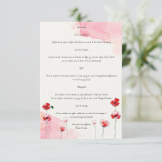 Coquelicots-Begleitkarten Begleitkarte