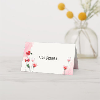 "Coquelicots"-Karte Platzkarte