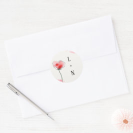 Coquelicots-Sticker Runder Aufkleber
