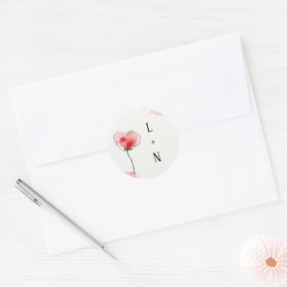 Coquelicots-Sticker Runder Aufkleber