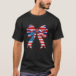 Coquet mit der Flagge der USA und Großbritanniens T-Shirt