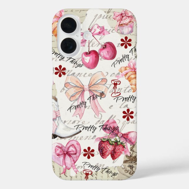 Coquette Aesthetic Phone Case Vintage Collage  (Rückseite)