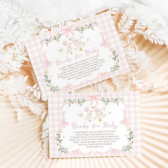 Coquette Albern Gänserosa Bücher für Baby Girl Begleitkarte (Von Creator hochgeladen)