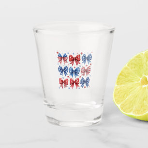 Coquette American Flag Coquette Bow 4. Juli Schnapsglas