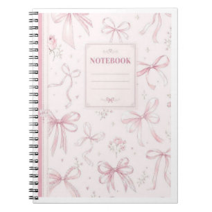 Coquette Ästhetik Braune Punkte Rosa Cupid Spir Notizblock